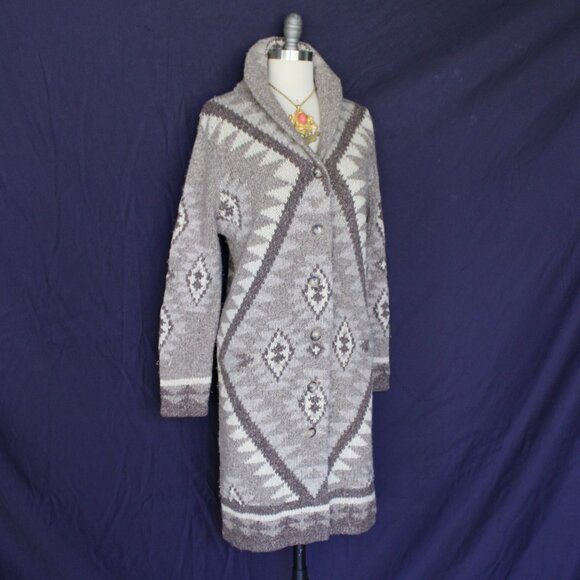 Ralph Lauren Polo RRL Wool Silk Hand Knit Aztec Southwestern cardigan sweater M - Picture 6 of 10